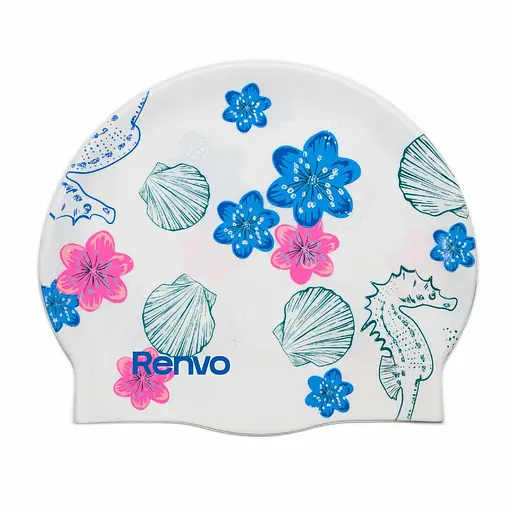 Доросла шапочка для плавання Renvo Kerio Shells Білий Уні OSFM (2SC150-0304) - фото 1
