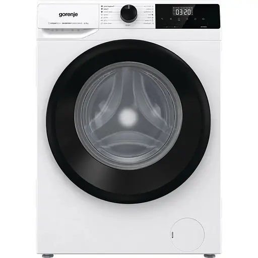 Стиральная машина Gorenje фронтальная 7 кг 1400 A+++ 47 см дисплей пара инвертор белый - фото 1