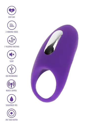 Эрекционное кольцо Toy Joy Happiness Tease & Arouse C-Ring 8.9 см фиолетовый - фото 5
