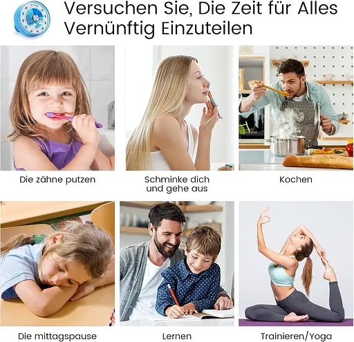 Візуальний таймер для дітей — 60-хвилинний механічний кухонний таймер, цифровий таймер, який може замінити дитячий таймер - фото 4