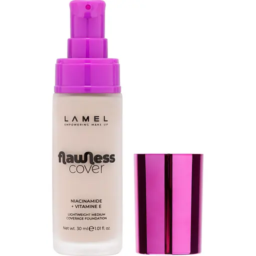 Тональна основа Lamel Flawless Cover lightweight medium coverage Foundation №01 30 мл - фото 2