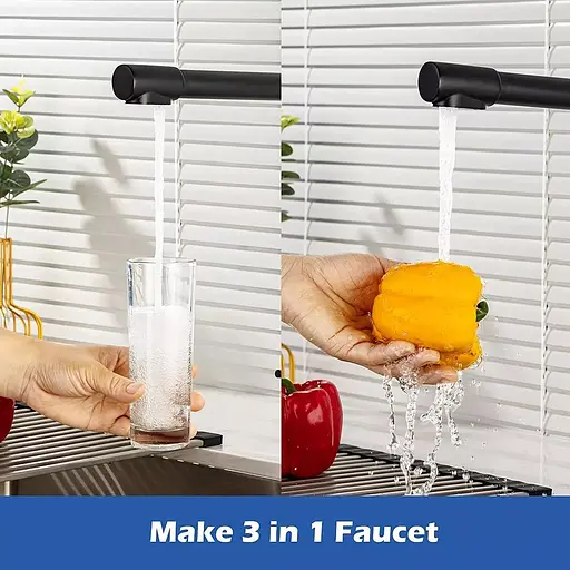 Смеситель для кухни под фильтр Wezer EKO4C-01-GUNGREY Графитовый хром - фото 3