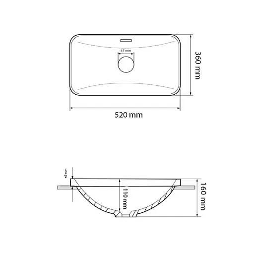 Умивальник VBI Bitritto S білий врізний VBI-018023, Білий - фото 4