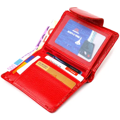 Кожаный женский кошелек Canpellini 10х13х1.5 см acs0025188 - фото 4