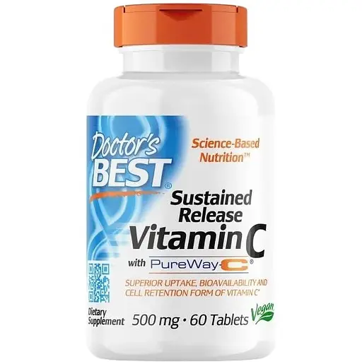 Витамины и минералы Doctor's Best Sustained Release Vitamin C, 60 таблеток