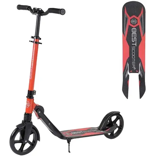 Самокат Best Scooter 60х13х100 см Чорно-червоний 000255907