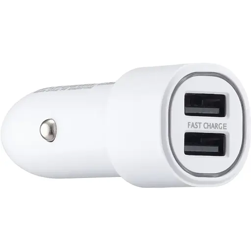 Автомобільний зарядний пристрій Samsung Dual Port Car Charger 2xUSB Port 15W High c0py Білий - фото 1