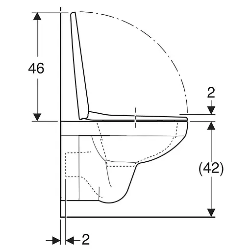 Унитаз подвесной Geberit Selnova Rimfree Square 501.961.00.1 с сидением Soft Close Click2Clean, Белый - фото 3
