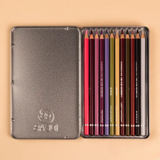 Набор цветных карандашей 99IDEAS "Color Expert" 12 цв., Complex Set, металл. коробка, 99CE-12CMPL - фото 5