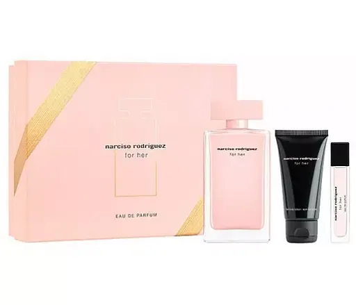 Набір Narciso Rodriguez For Her 100 мл парфумована вода + edp 10 мл + 50 мл Лосьйон для тіла - фото 1