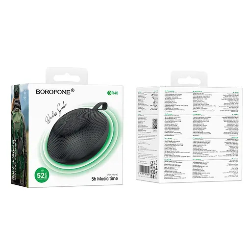 Колонка портативна Borofone BR48 Ufo sports BT speaker Black - фото 2