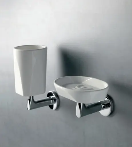 Мыльница Stilhaus Liz хром LZ0908, Белый - фото 2