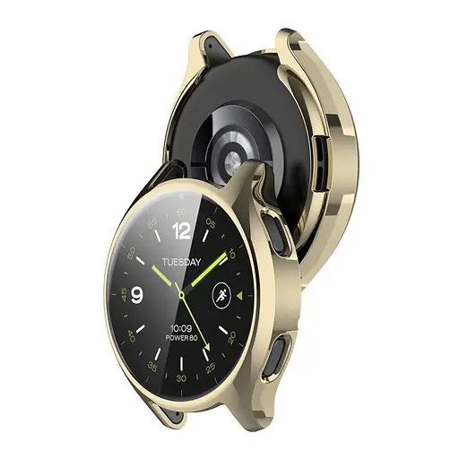 Захисний чохол Tamister для смартгодинника Xiaomi Watch 2 з плівкою золотистий - фото 4