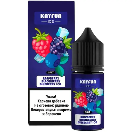 Набор компонентов для самозамеса солевой заправки Flavorlab Kayfun Ice Raspberry Blackberry Blueberry Ice Малина Ежевика Черника 30 мл, 0-50 мг (18736) - фото 1