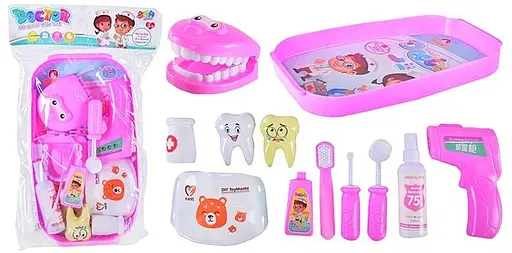 Набір доктора-стоматолога DF546-72AB у пакеті (6973322401517) Рожевий - фото 1