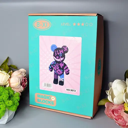 Конструктор Limo Toy Magic Blocks Jinx на 3031 деталь, ведмедик Bearbrick 40.5 см - фото 2