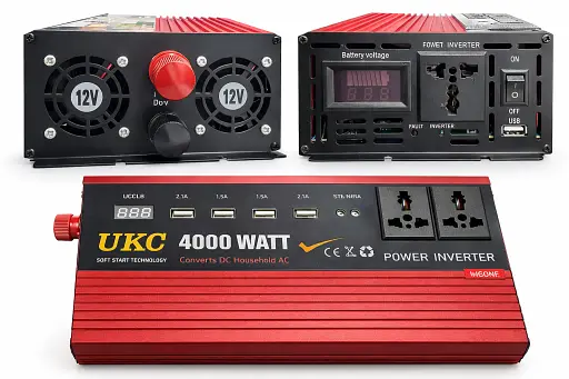 Преобразователь напряжения Power Inverter 4000W с 12V на 220 - фото 2