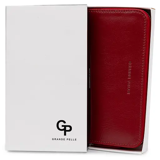 Женский кожаный кошелек Grande Pelle 19.5х10х2.5 см acs0018781 - фото 5