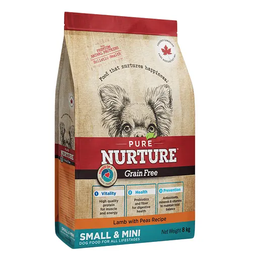 Сухий корм Pure Nurture для собак малих та дрібних порід на всіх стадіях життя, рецепт з ягням та горохом 8 кг - фото 1