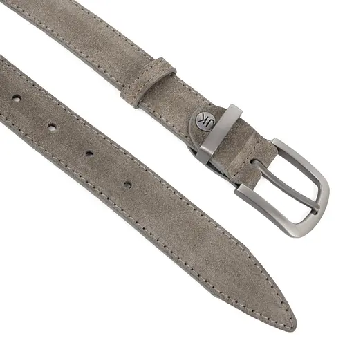 Ремінь жіночий замшевий JK-3049 мокко зі срібною пряжкою (100 см) - фото 3