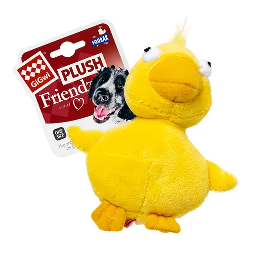 Игрушка для собак Утка с пищалкой GiGwi Plush Friendz, текстиль, МТХ, 11 см - фото 2