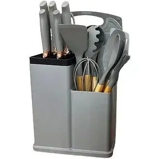 Набір кухонного приладдя A-plus Kitchenware Set набір силіконовий з дощечкою Сірий - фото 1