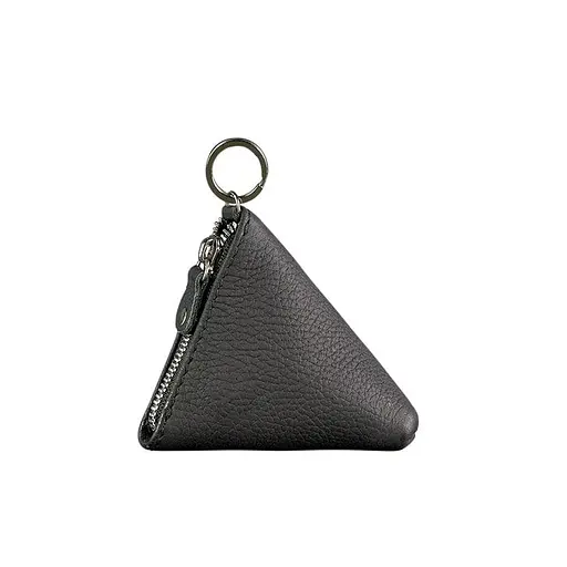 Кожаная монетница 2.0 Пирамида черная - фото 5