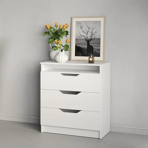 Комод в спальню MebelStar 800 Лилу 81x40x89 см Аляска белый (MBS-1301)