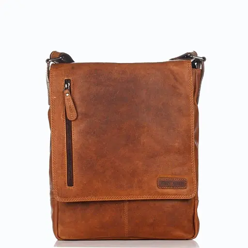 Чоловіча шкіряна сумка через плече Hill&Burry 19х22х5 см sum0025925 - фото 1