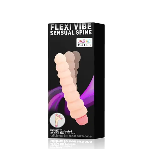 Вібратор Baile Flexi Vibe Sensual Spine 19 см тілесний - фото 8