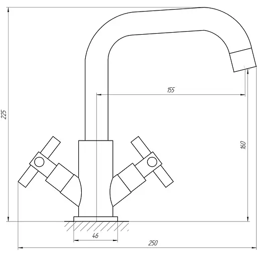 Смеситель для раковины Globus Lux DUKAT SD4-101S - фото 3
