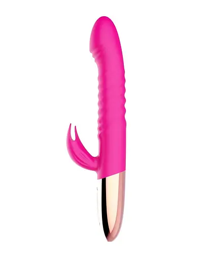 Вібратор-кролик B - Series Magic Rechargeable Thrusting, 19 см (рожевий) - фото 1