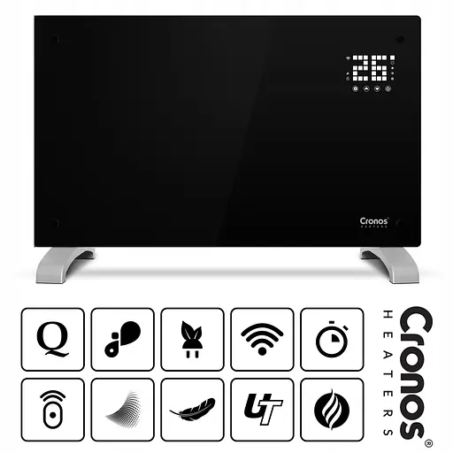 Конвекторний обігрівач Cronos Heaters 2в1 2000W Wi-Fi Black - фото 8