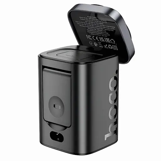 Настольное зарядное устройство Hoco CQ20A Clever PD65W 6 в 1 беспроводное EU - фото 5