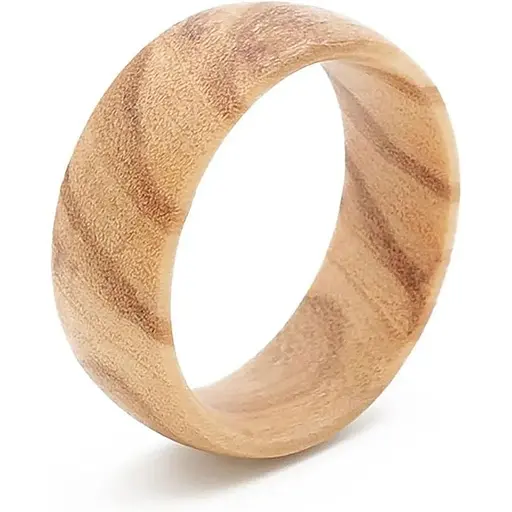 Кільце 8 мм із справжнього дерева - Кільце з оливкового дерева - Ідея подарунка з дерев'яного кільця, дерево - оливкове дерево