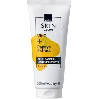 Гель для вмивання/зняття макіяжу Avon з вітаміном С та екстрактом папаї Сяйво 200мл (494693288) - фото 1