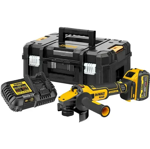 Шлифмашина угловая аккумуляторная DeWalt с АКБ и ЗУ DCG409VST1 - фото 8