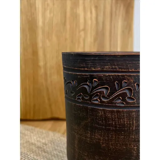 Кухоль 1 л керамічний (глиняний) різьблений Декор - фото 5