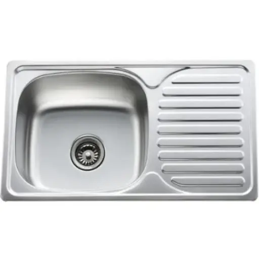 Мойка кухонная Kraft 7642 D Decor с сушилкой 760x420x180x0,8 мм Нержавеющая сталь 30412 - фото 4