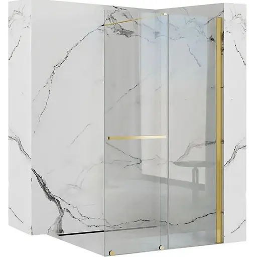 Душевая стенка Rea Cortis 120 gold REA-K8485 - фото 1