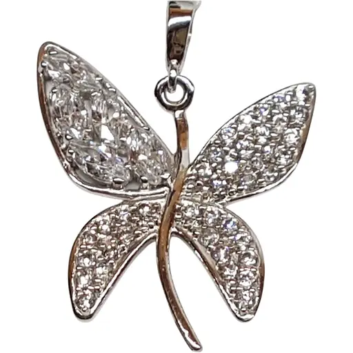 Срібна підвіска Qvaliz Метелик з фіанітами. 903-00334