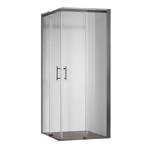 Душова кабіна без піддону Koer SR SC03-90x90x200-TR-07 прозоре скло Easy Clean 6 мм, graphite KR5359, Універсальна, прозорий, графіт - фото 1