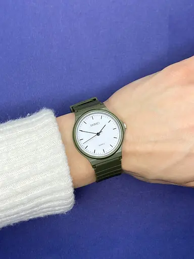 Наручний годинник жіночий Skmei 1419 Army Green, 1419AG (18414) - фото 3