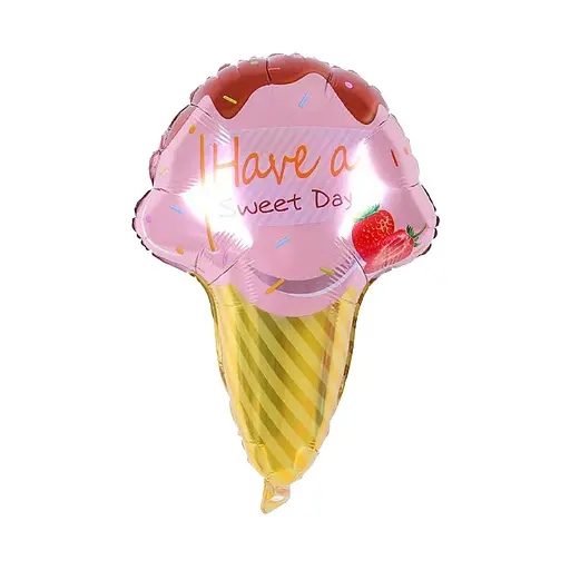 Шар воздушный фольгированный (50 см) Ice Cream розовый