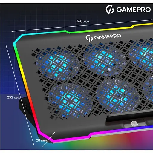 Охолоджувальна підставка для ноутбука до 15.6 дюймів GamePro GPCP-660 6xfans - фото 11