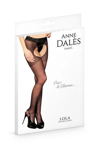 Колготки-панчохи з поясом Anne De Ales LOLA Black з доступом та відкритою попою T1 - фото 3