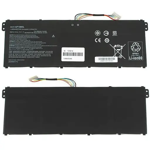 Акумулятор ACER AP19B5L (Aspire 5 A514-53, A514-53G) 15.4V 3440mAh 53Wh Black