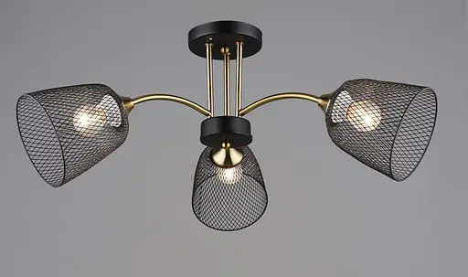 Люстра на три плафони K2293/3 (Чорний+Мідь)