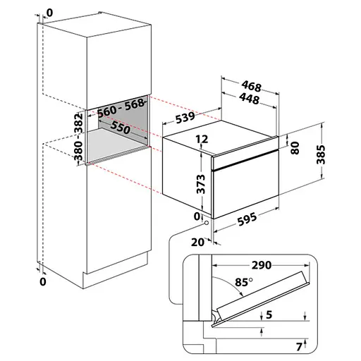 Вбудована мікрохвильова піч Whirlpool WMD54MX з функцією самоочищення - фото 4