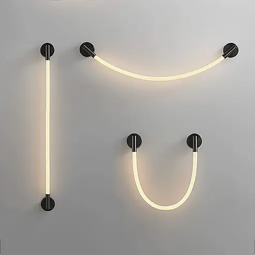 Інноваційний настінний світильник Line F довжина 100 см Арт. W30G/1000 BK - фото 1